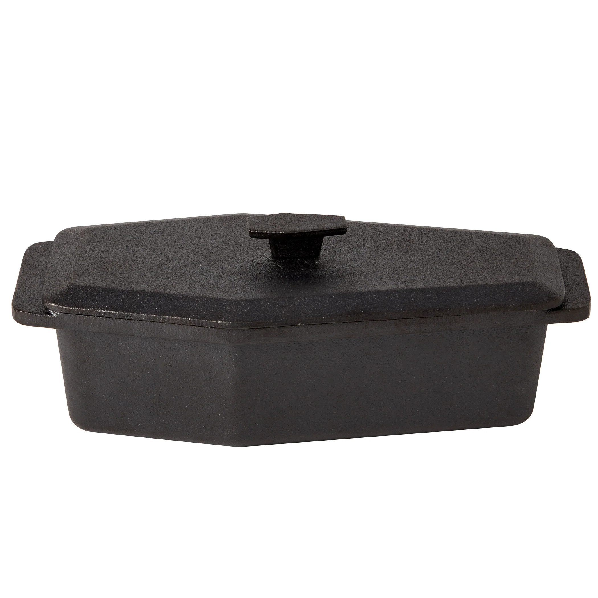 1.5-Quart / 2.5-Quart Cast Iron Skeleton Coffin Casket Loaf Pan, Black - Image 9