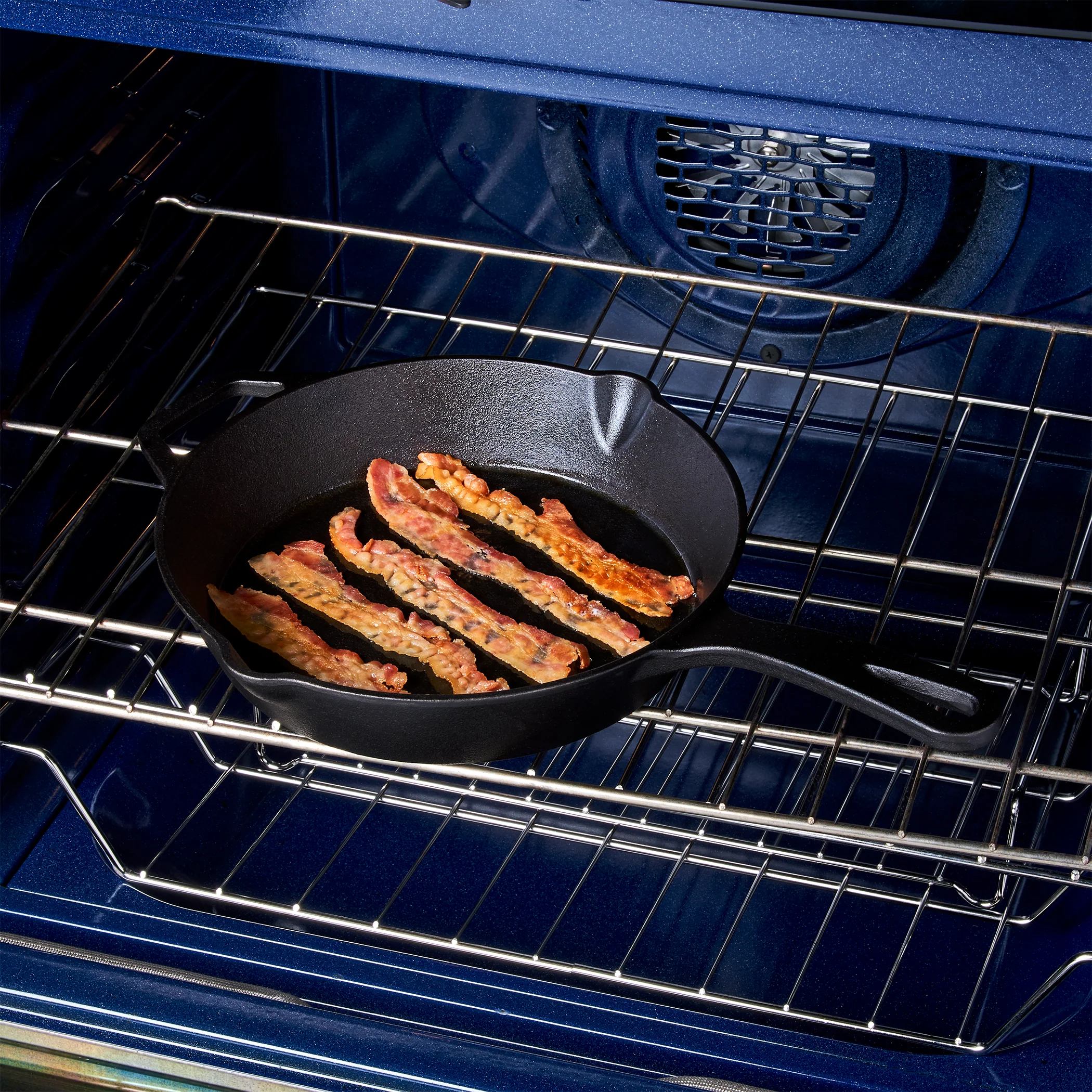 10" Round Pre-Seasoned Cast Iron Skillet Frying Pan - Image 4