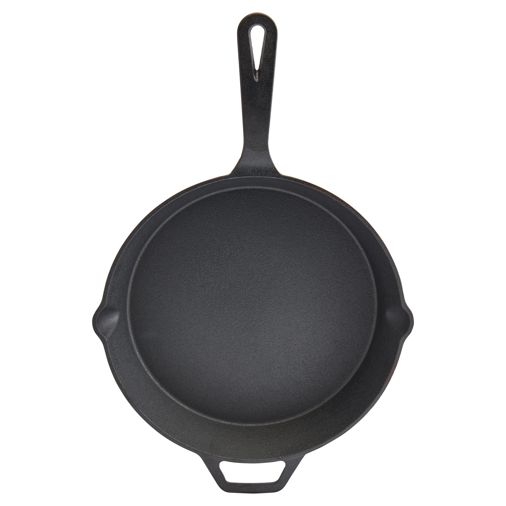 12" Round Pre-Seasoned Cast Iron Skillet Frying Pan - Image 6