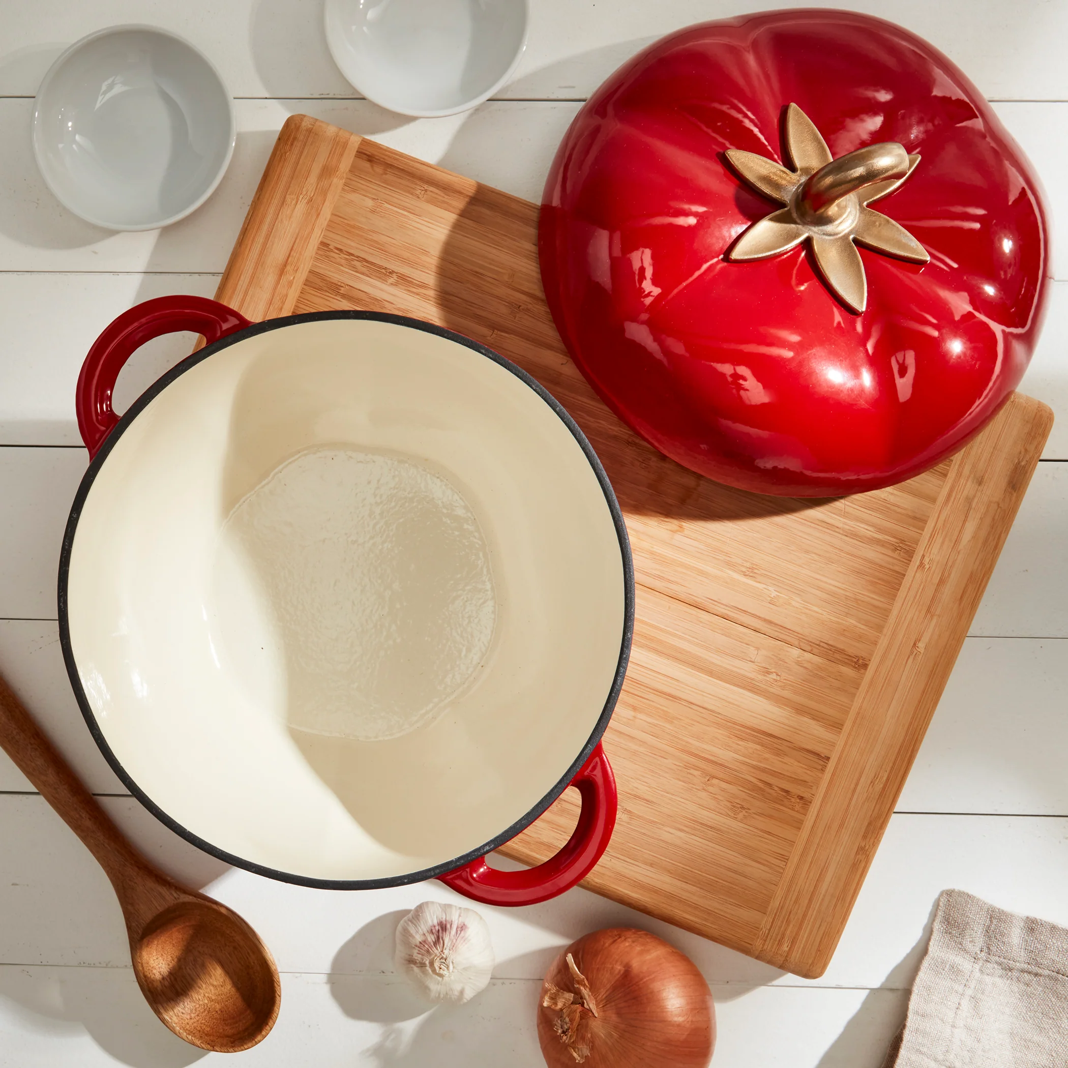 4-Quart Enameled Cast Iron Tomato Dutch Oven - Image 6
