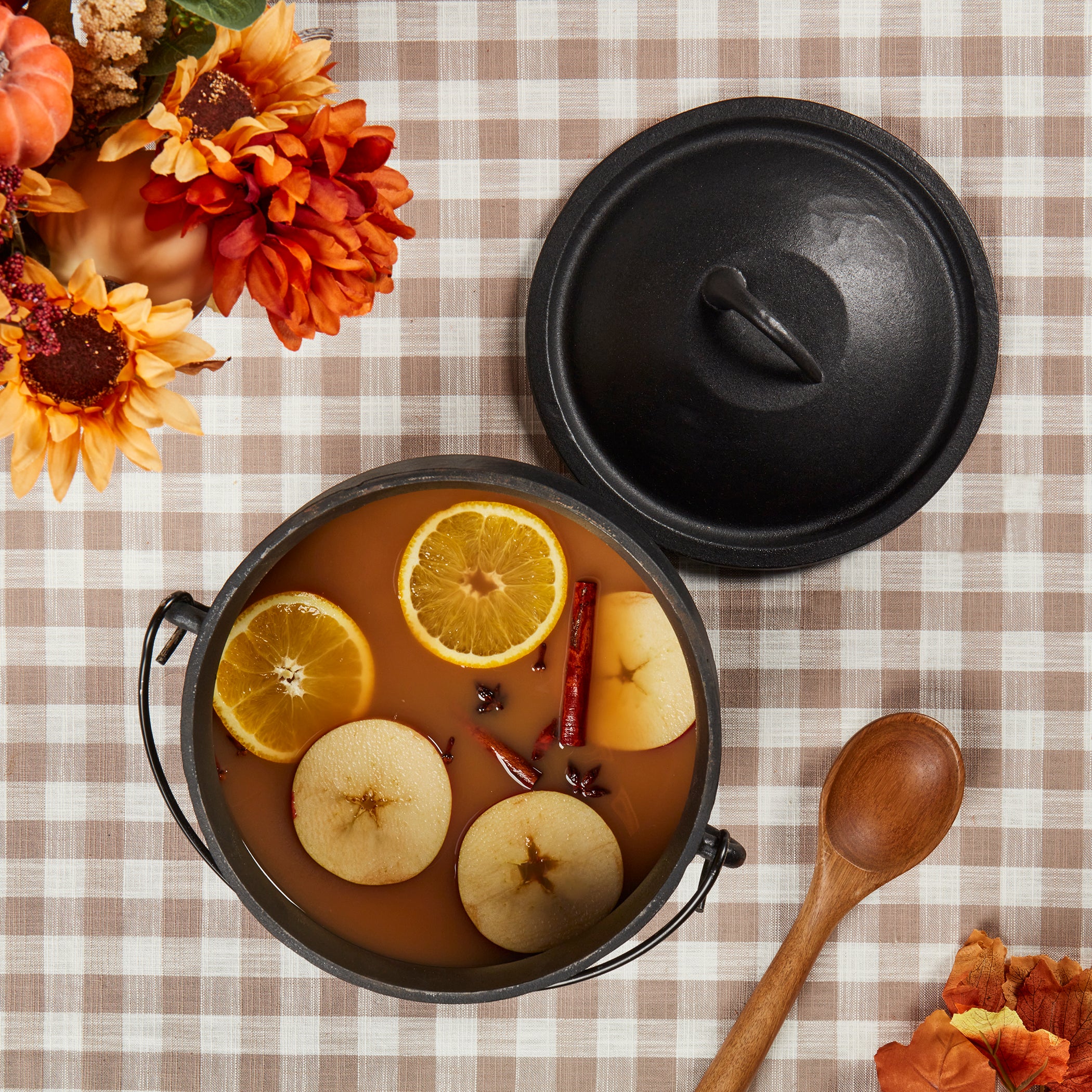 6-Quart Cast Iron Cauldron Pot with Handle - Image 5