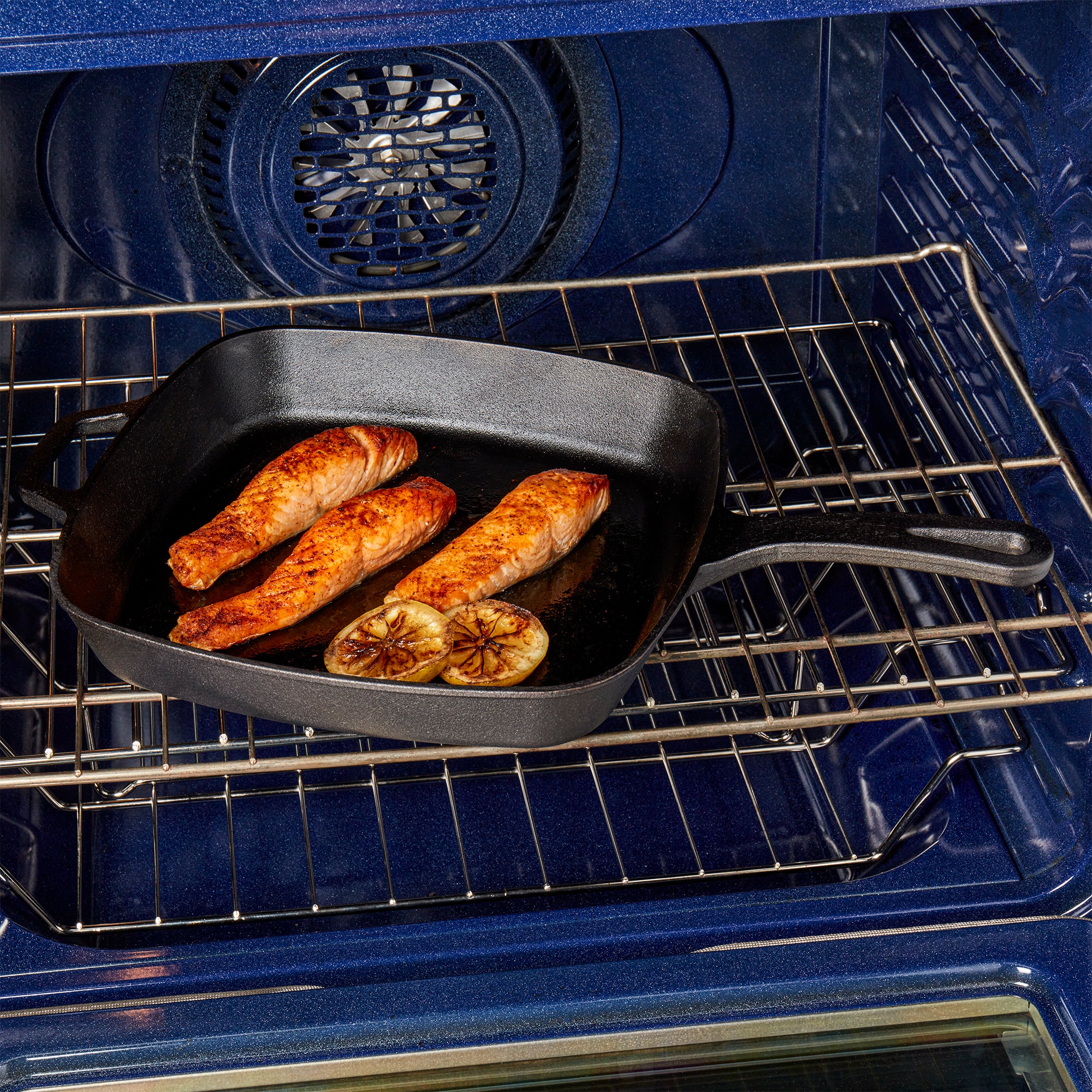 11" Square Pre-Seasoned Cast Iron Skillet Frying Pan - Image 5